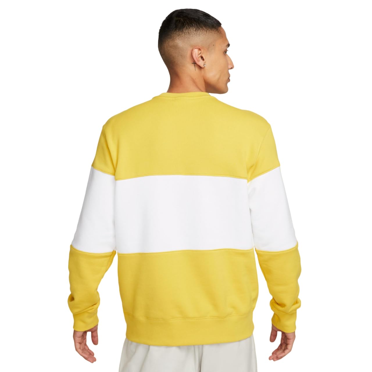 Sudadera Nike Club+ Fleece Hombre (Amarillo/Blanco) Talla XL