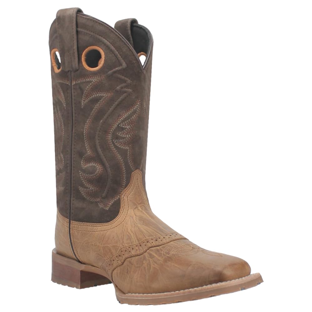 Laredo Botas casuales Jennings bordadas con punta cuadrada para hombre, media pantorr