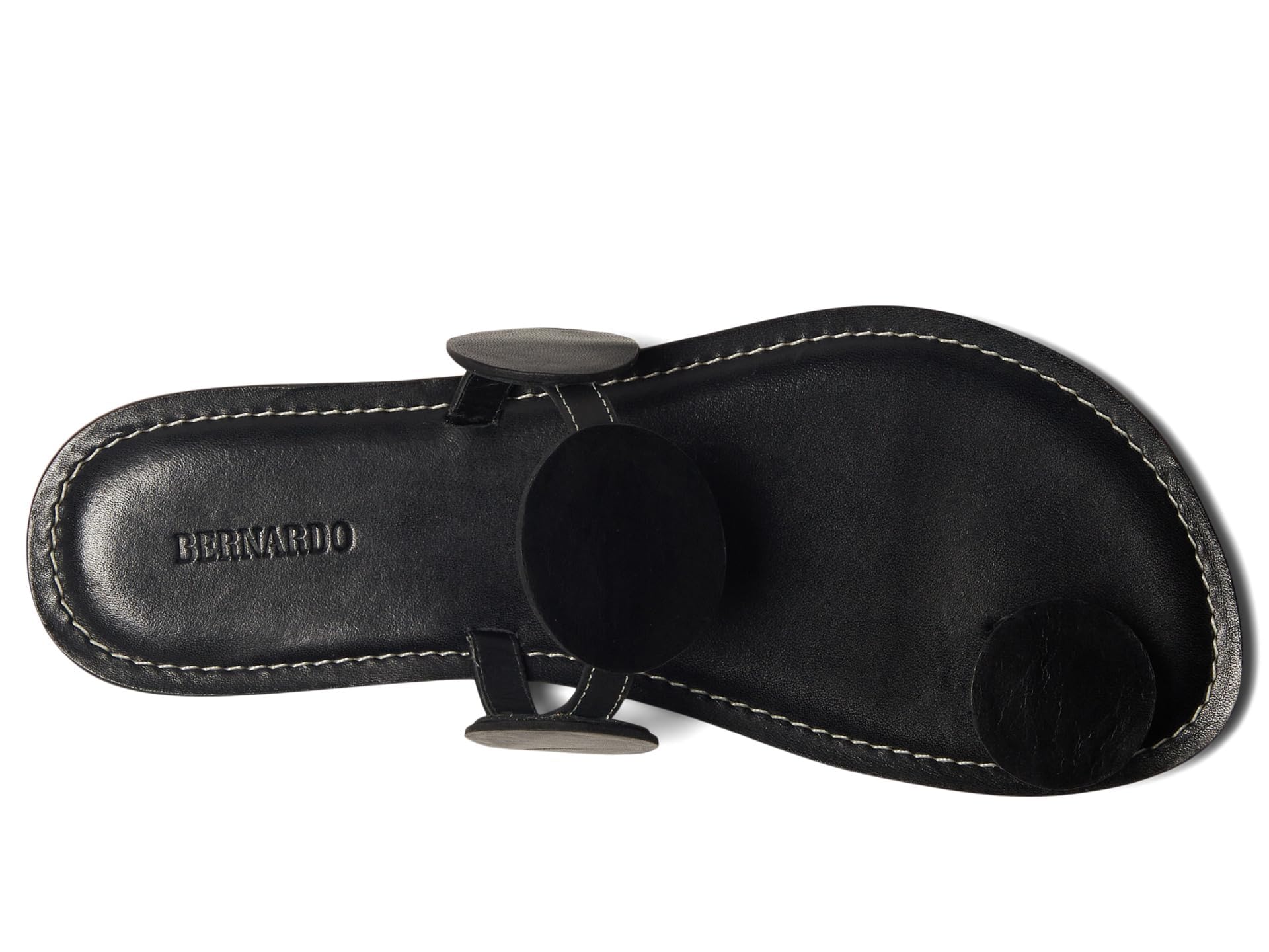 Bernardo Sandalia plana New Moon para mujer, negro, 6,5