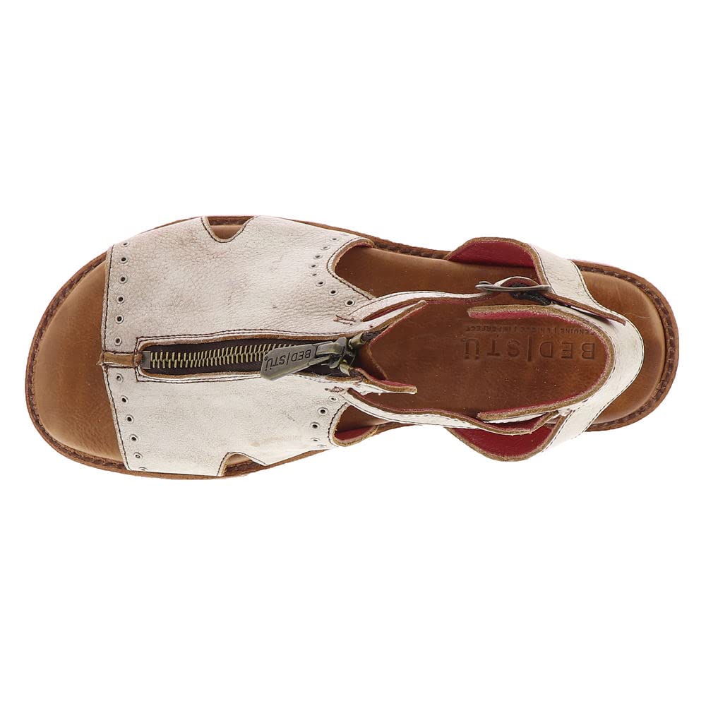 Cama: Sandalia Stu Clancy para mujer, 9.5 B(M) US, blanco desgastado