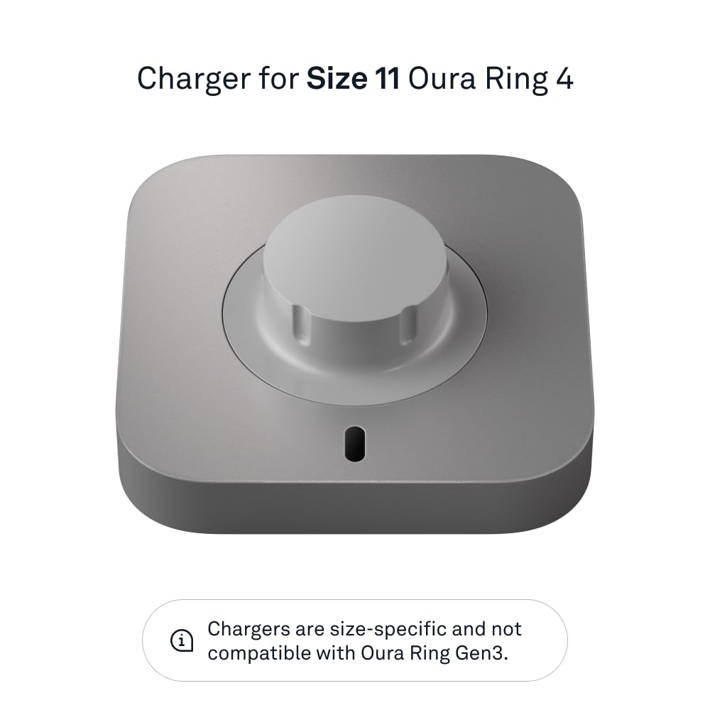 Cargador Oura Ring 4 - Tamaño 11 - Base de carga y cable USB-C - Carga Oura Ring 4 ha