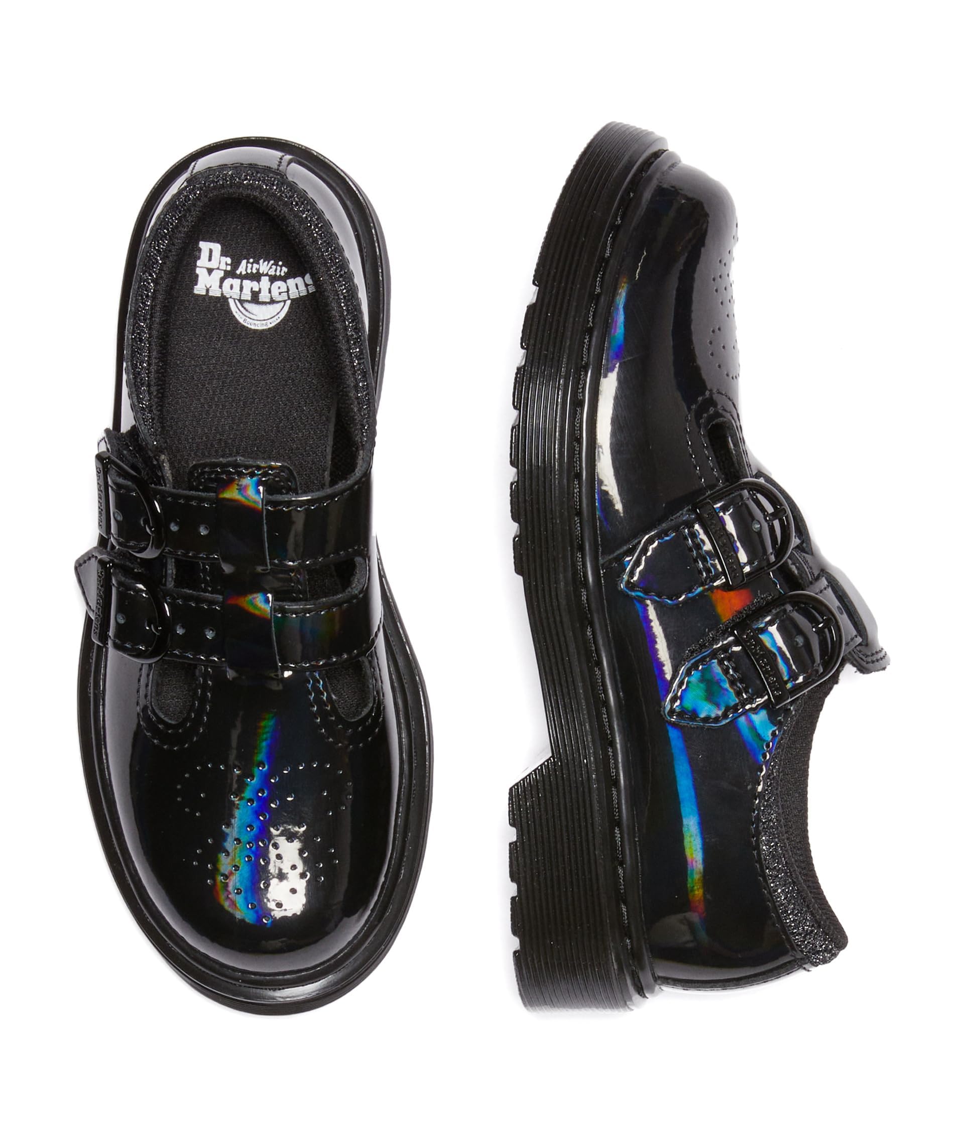 Dr. Martens Girl's 8065 (niño pequeño/niño grande) Black Rainbow 13 UK (US 1 niño peq