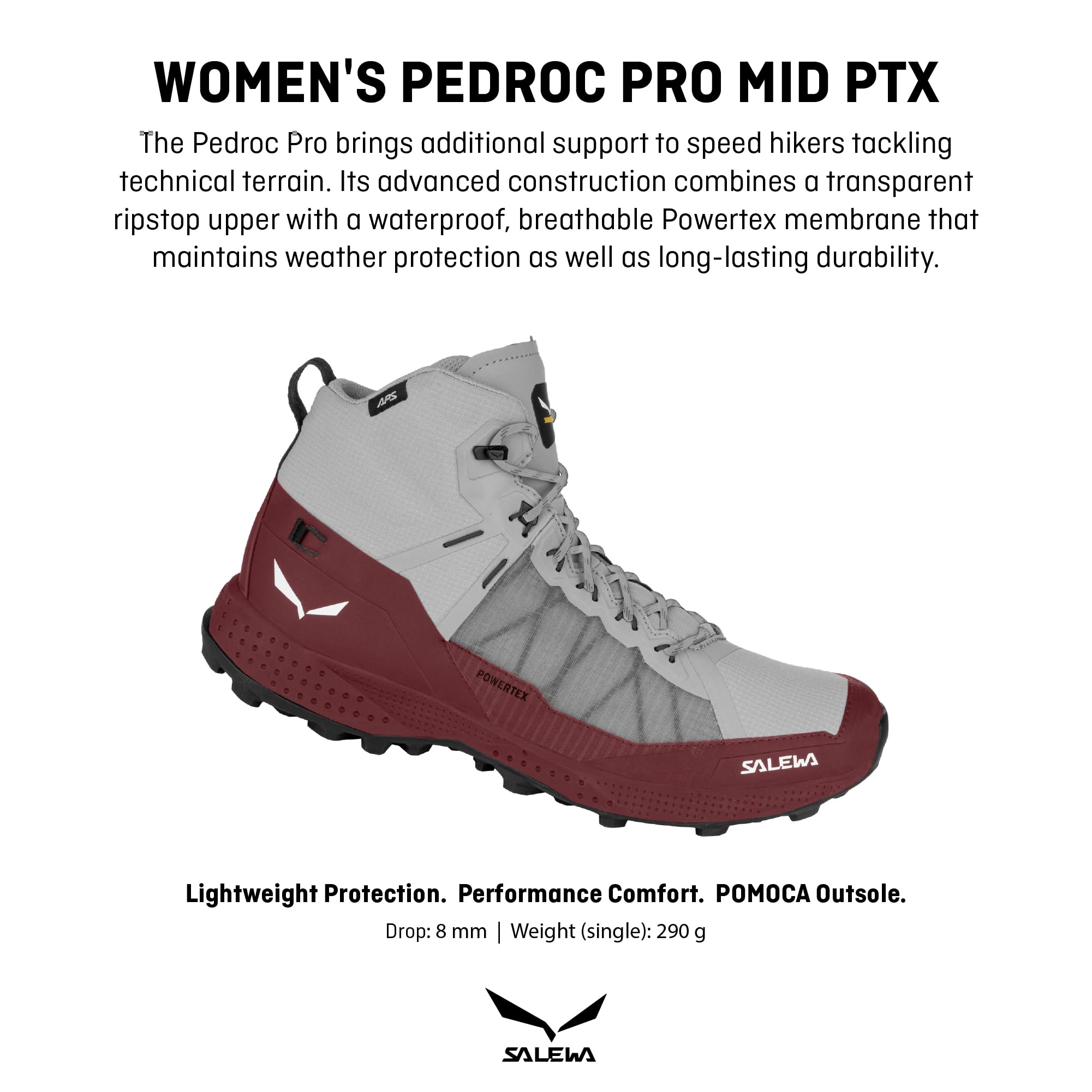 Salewa Pedroc Pro Powertex Botas impermeables de trekking y senderismo para mujer - A
