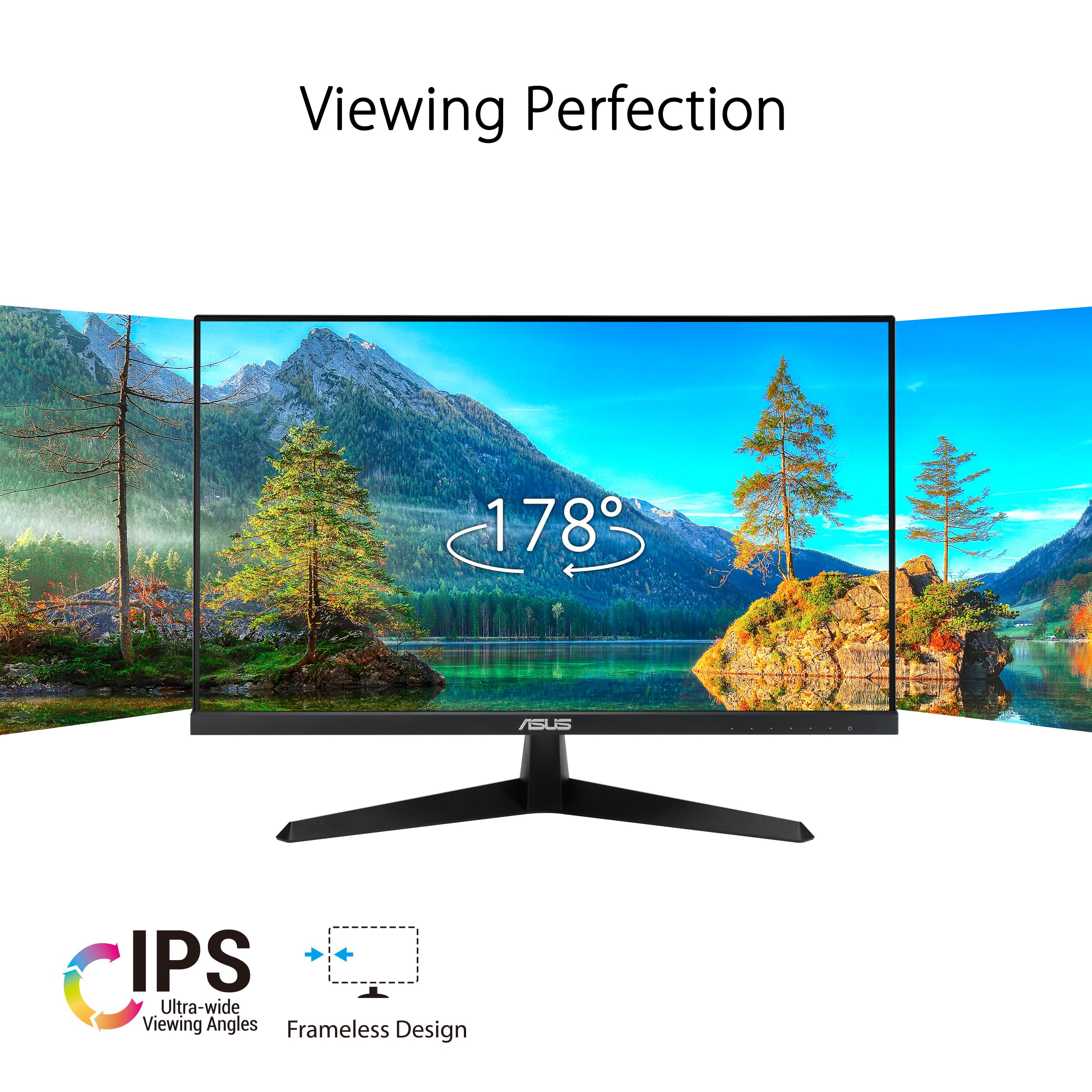 Monitor ASUS de 22" (21,45" visibles) 1080P Eye Care (VY229HE) - Full HD, IPS, 75 Hz,