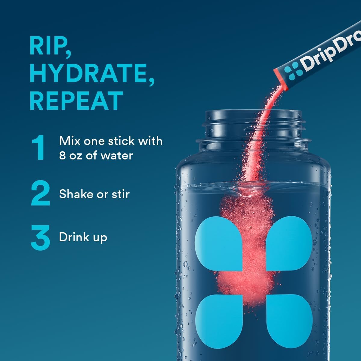 Paquetes de hidratación DripDrop - Paquete variado jugoso - Polvo de electrolitos de 