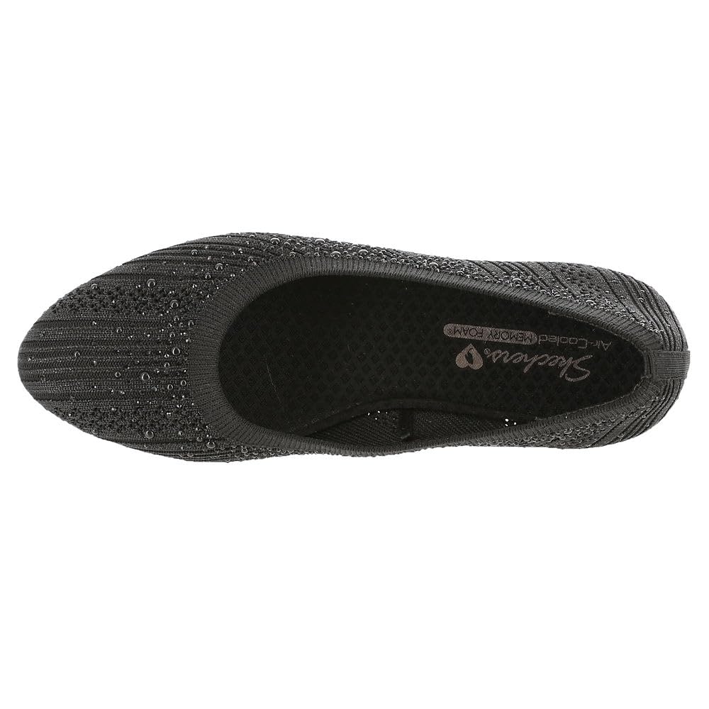 Skechers USA Cleo 2.0-Glitzy Daze Slip On para mujer, 7.5 B(M) US, Negro-Negro