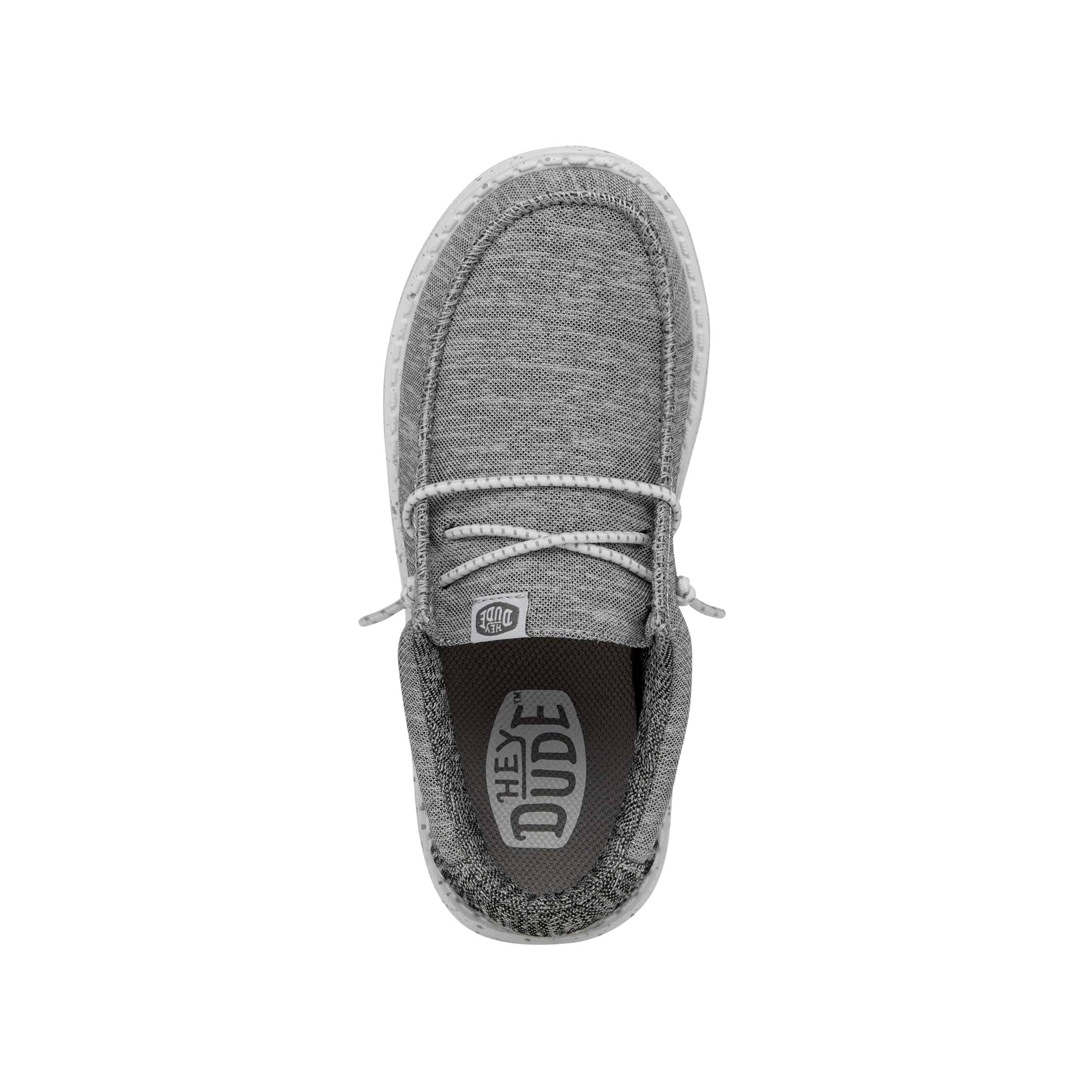 HEYDUDE Lienzo Wally-T para niño gris claro talla 10 | Zapatos para jóvenes | Mocasin