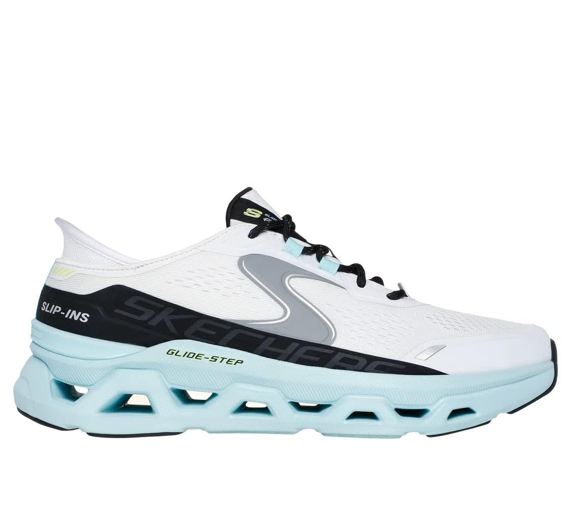 Skechers Wide Fit Hombre Slip-ins Glide-Step Altus Lace-Up 232921 Blanco/Azul Talla U