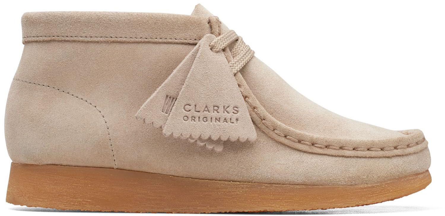 Clarks - Botas Wallabee O para niños, color arena, talla: 3 W US Little Kid