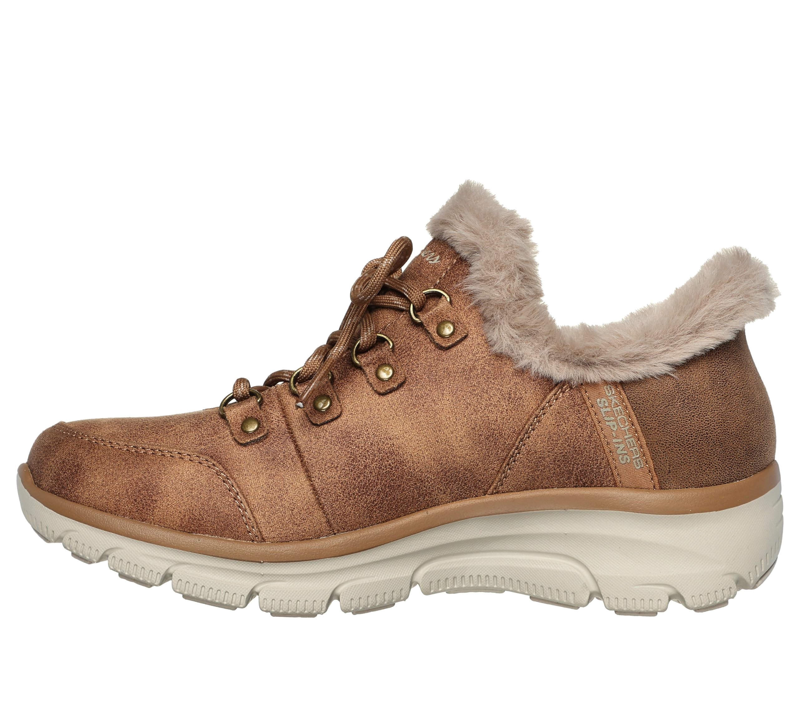 Skechers EASY GOING - FALL ADVENTURES - Botín sin cordones para mujer, Bronceado, 7,5