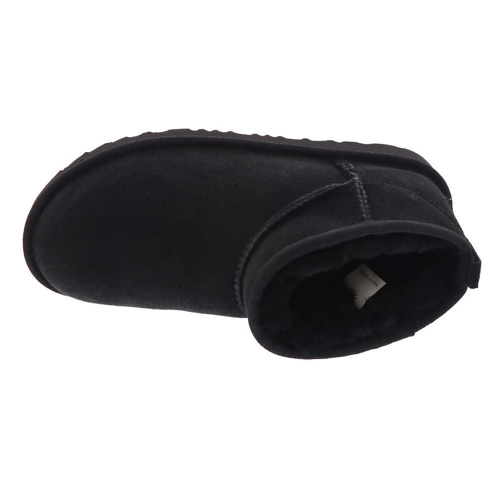 UGG Bota clásica Ultra Mini unisex para niños, negro, 11 niños pequeños