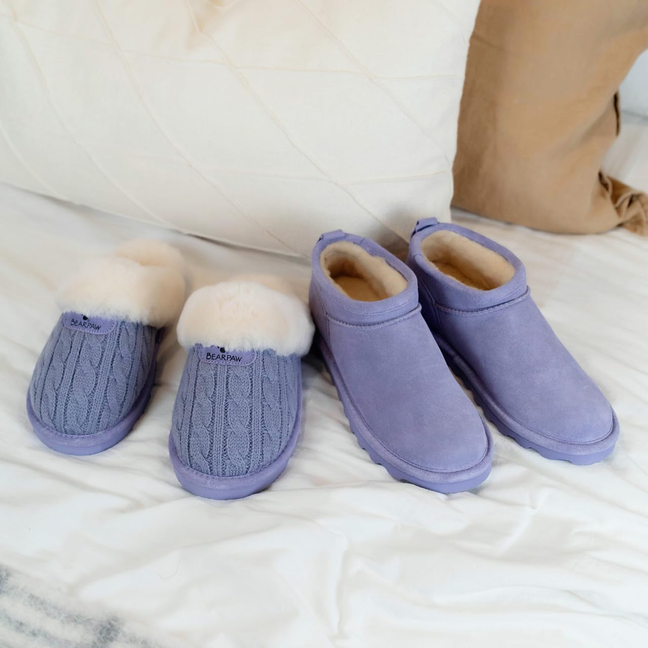 BEARPAW Super Shorty violeta persa para mujer talla 6 | Botín Mujer | Bota sin cordon