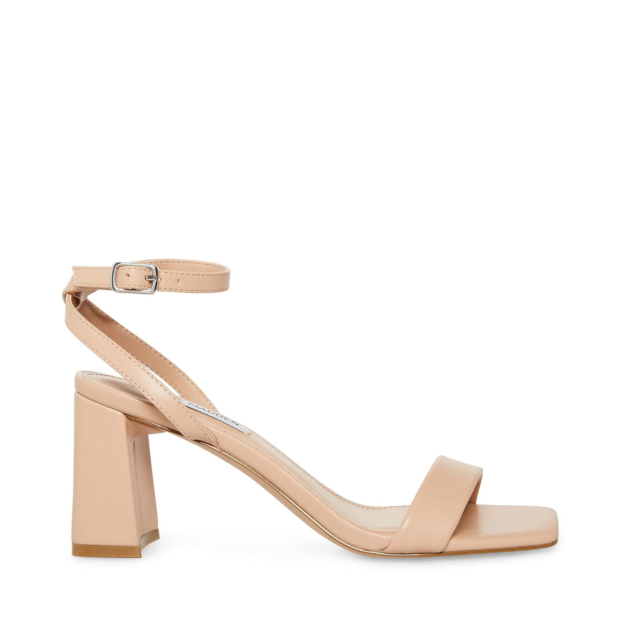 Steve Madden(R) Sandalias de tacón en bloque Luxe para mujer - Parte superior y forro