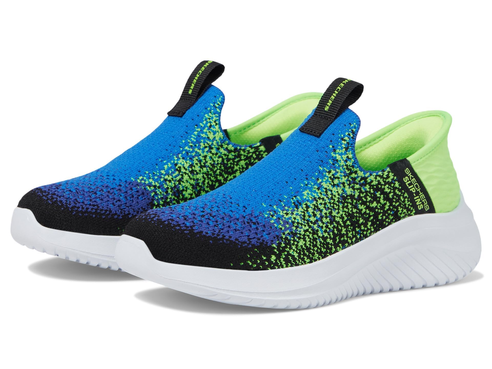 Skechers Kids Ultra Flex 3.0 - Zapatillas para niños, color negro/azul/lima, 13, niño