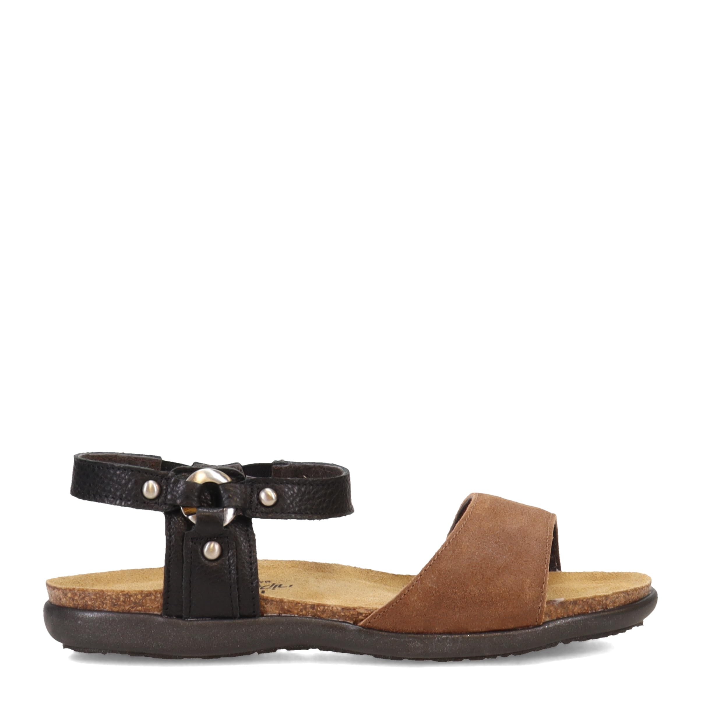 NAOT Sabrina Sandalia para mujer ante marrón antiguo/negro suave Lthr 4-4.5 M US