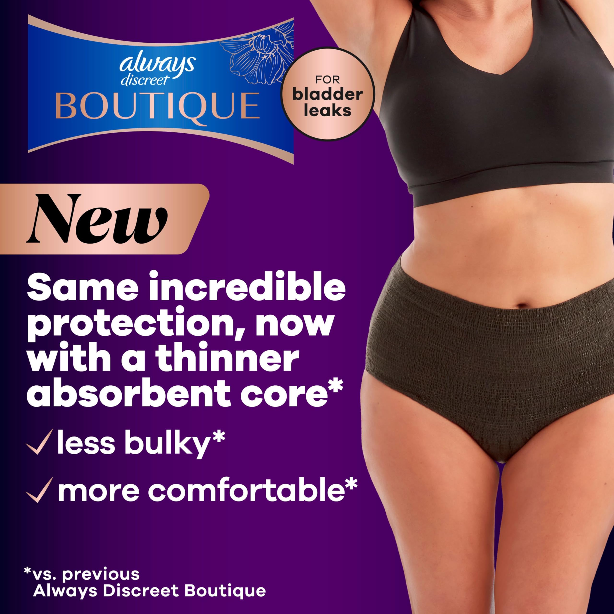 Boutique Always Discreet Ropa Interior para Incontinencia y Posparto para Mujer, Maxi