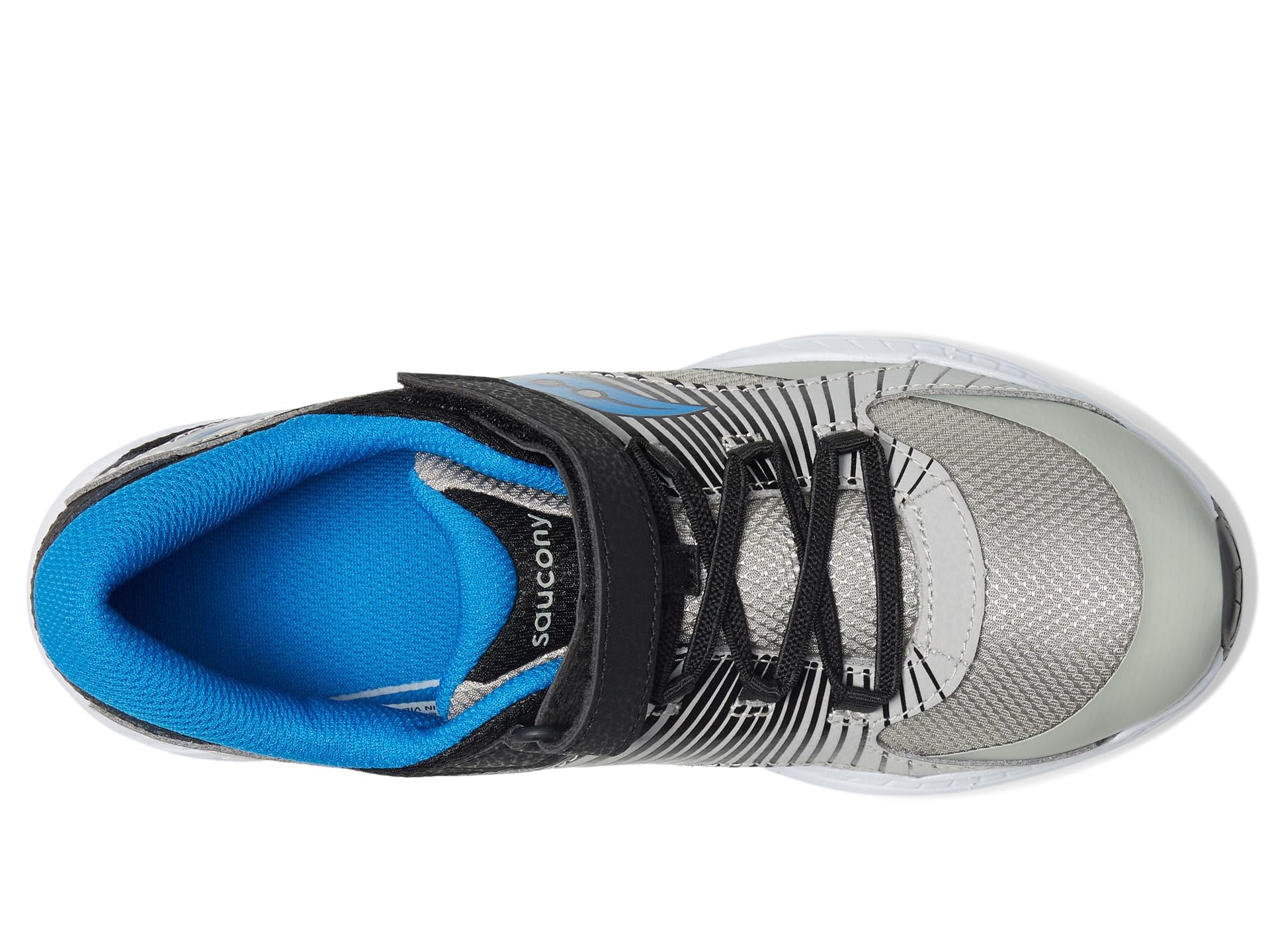 Saucony Velocer A/C Zapatilla (niño pequeño/niño grande) Gris/Negro/Azul 3 Niño peque