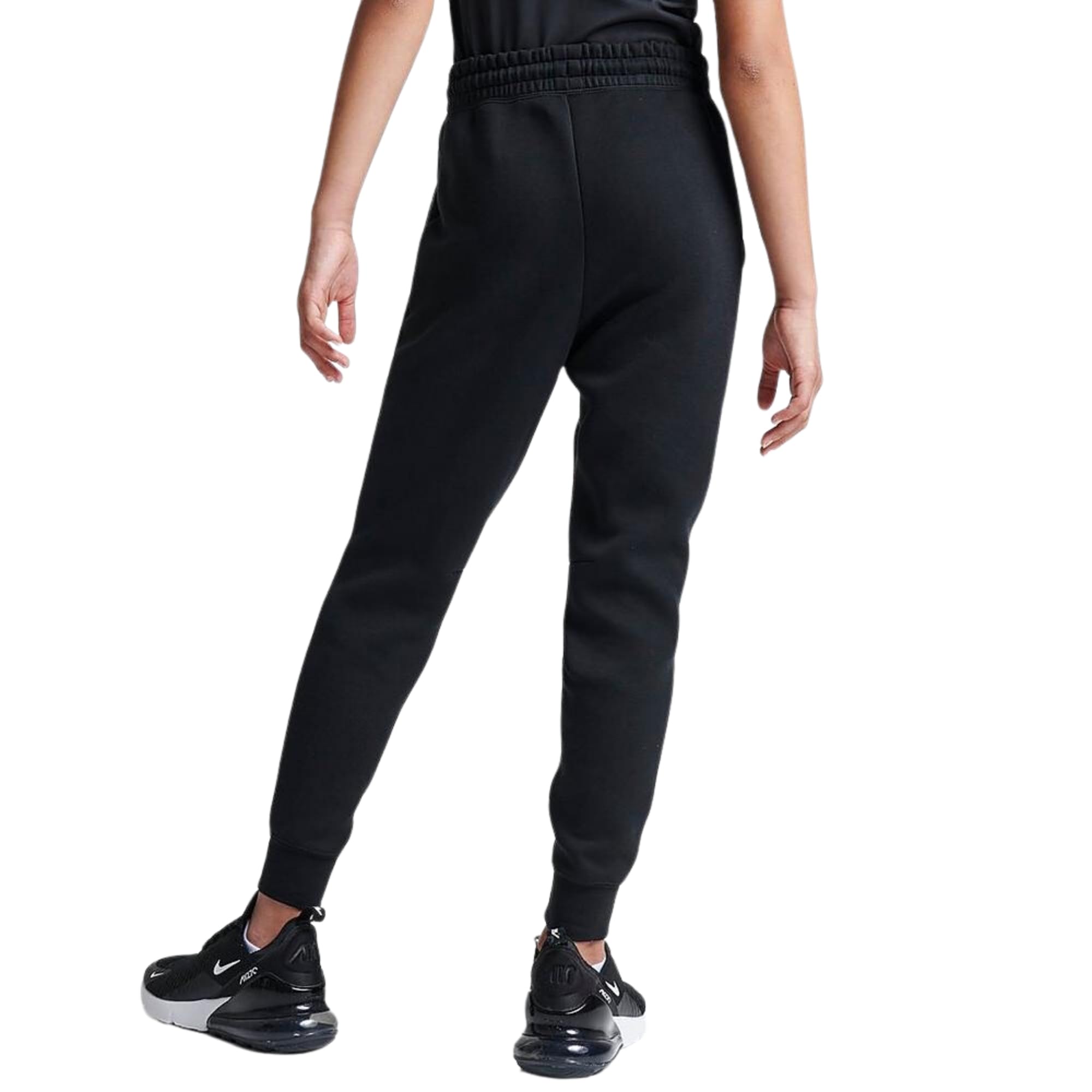 Joggers Nike Girl's NSW Tech Fleece (Little Kids/Big Kids) Black/Black/Black LG (14 Big Kid)