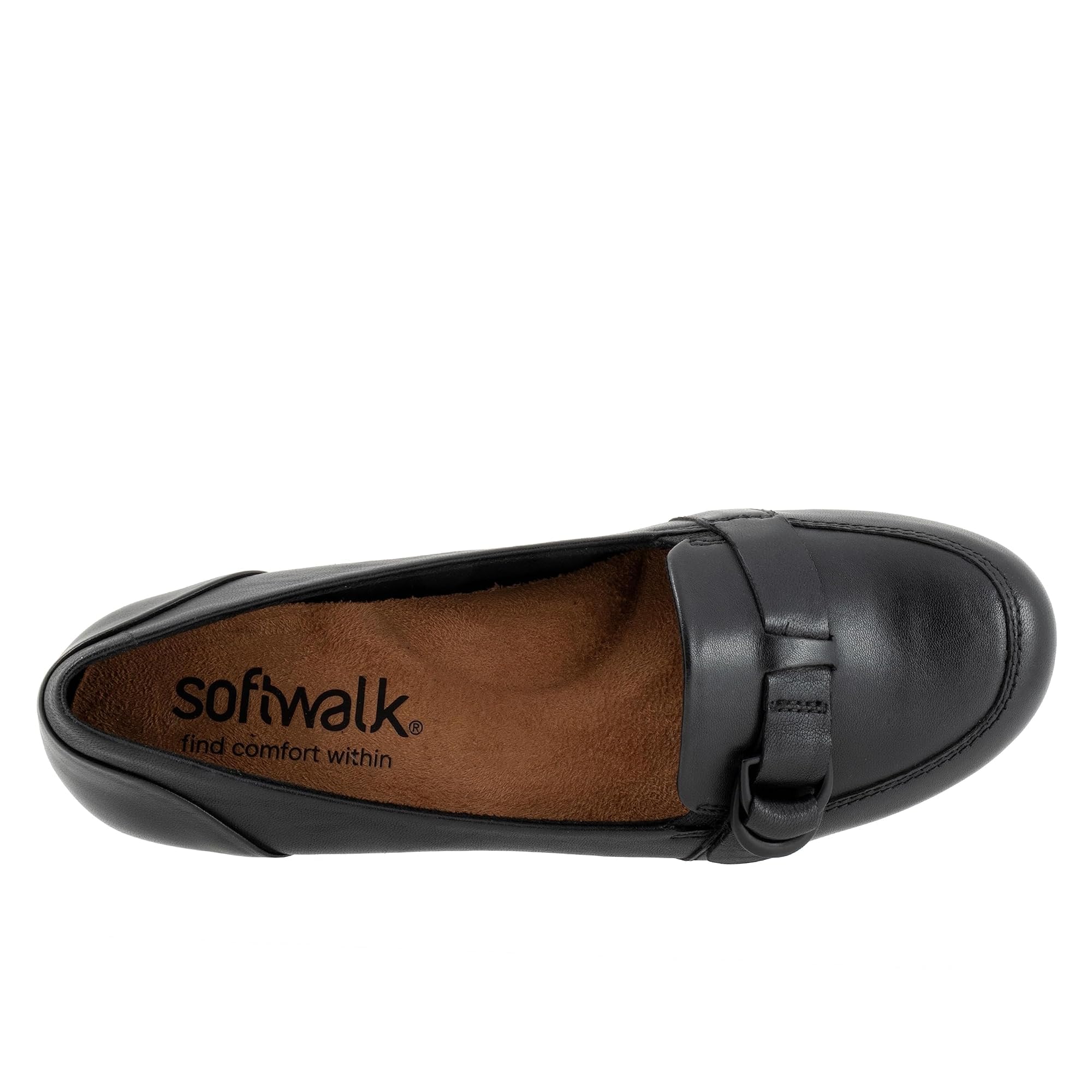 SoftWalk Serra Mocasín Plano para Mujer, Negro, 12 Estrecho
