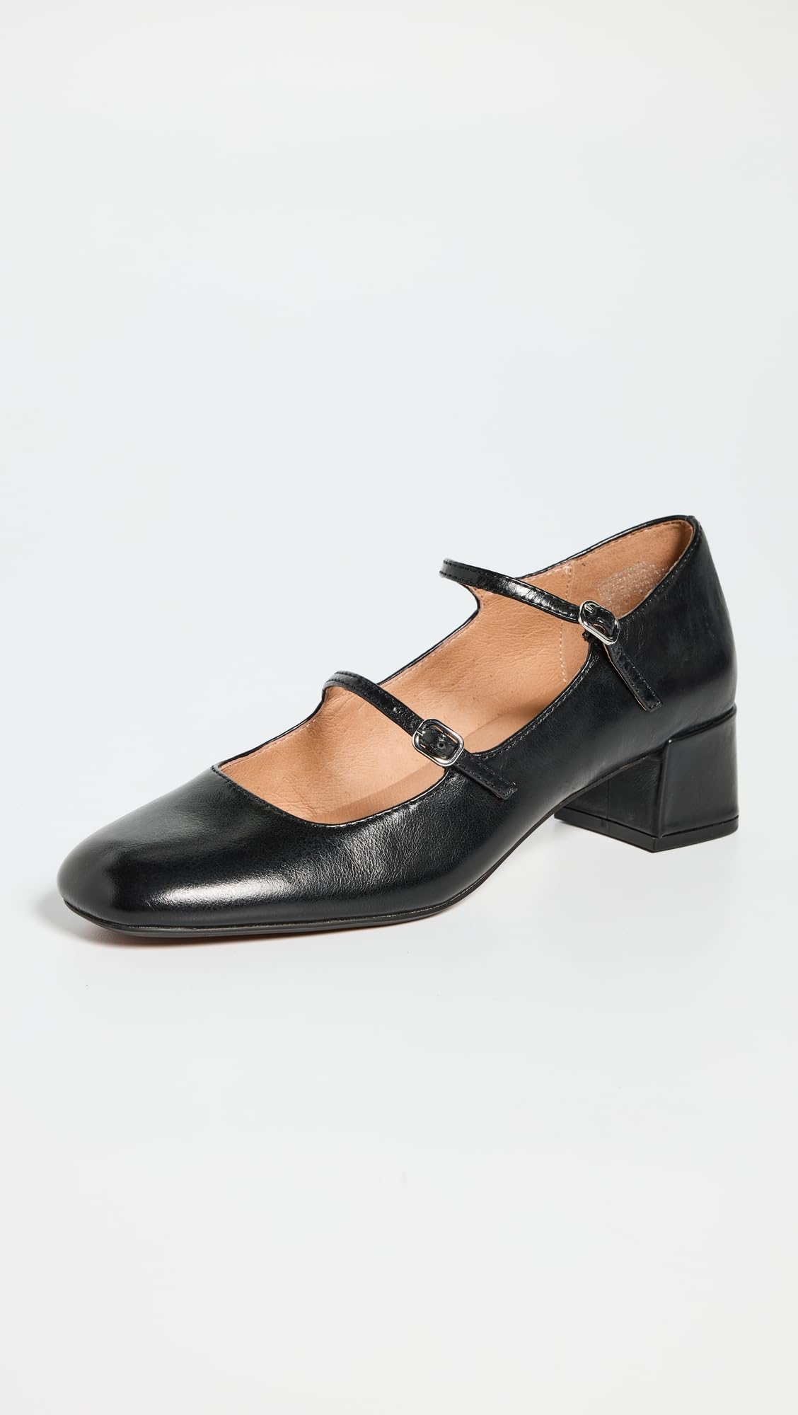 Madewell The Nettie - Tacones Mary Jane con tacón para mujer, color negro verdadero,