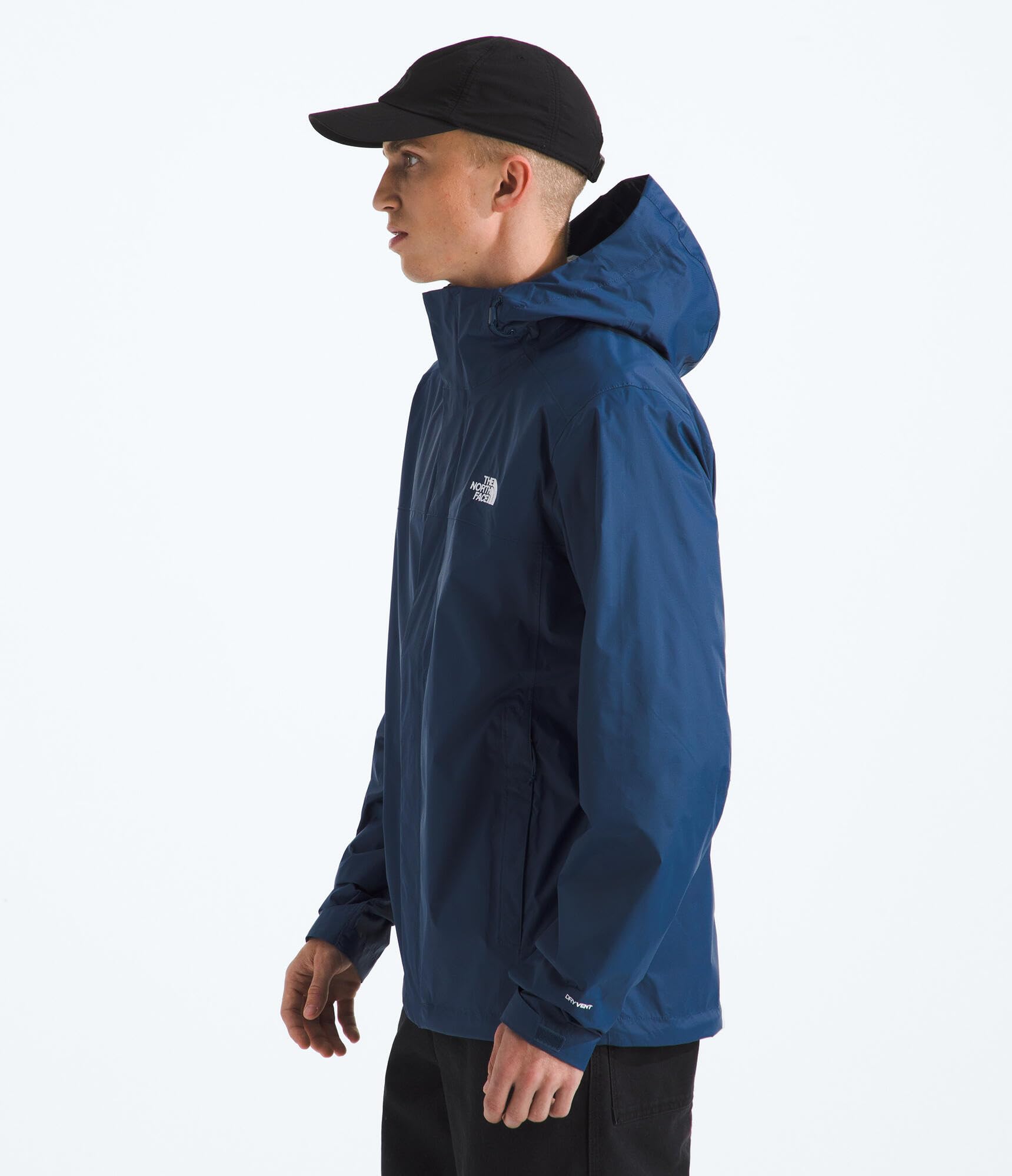 Chaqueta The North Face Men's Venture 2 - Impermeable y Cortavientos con Capucha, Capucha Ajustable, Aberturas de Ventilación, Azul Oscuro, XX-Large