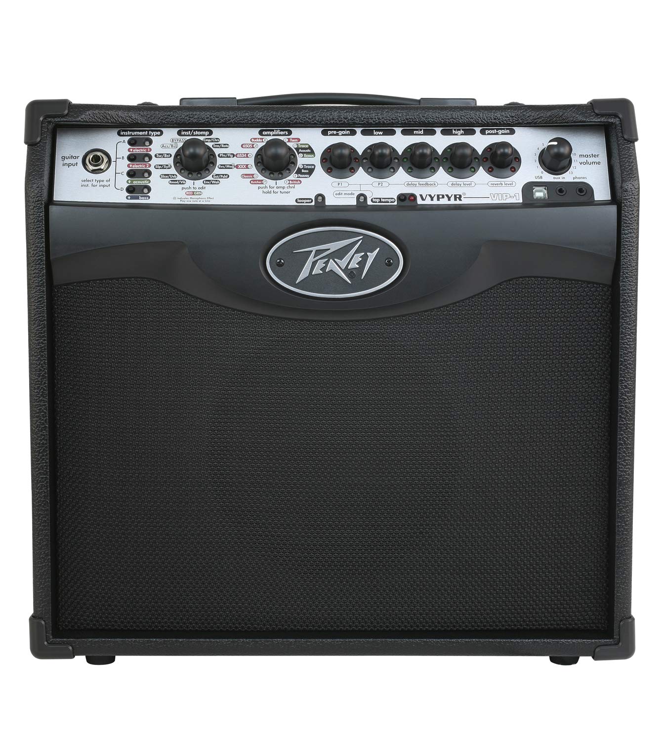 Peavey Vypyr VIP 1 Amplificador de modelado de guitarra, negro, 20 vatios (3608060)