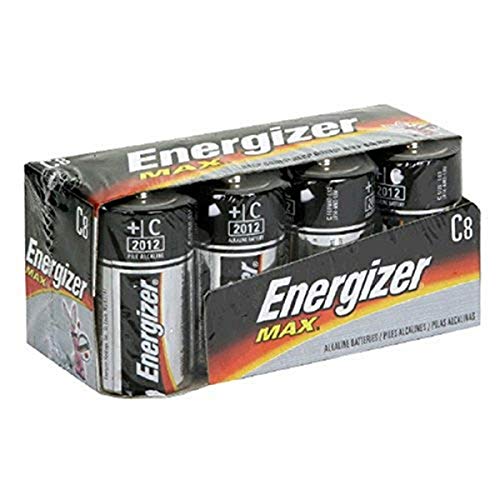 Energizer Max Alkaline, tamaño C, paquete de 8 (paquete de 2)