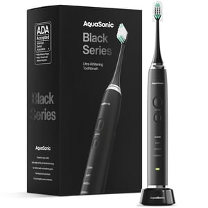 Cepillo de dientes ultrablanqueador Aquasonic Black Series - Diente eléctrico aceptado por ADA
