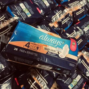 Almohadillas siempre ultrafinas para mujer, tamaño 4, absorbencia durante la noche, sin perfume y con Wi