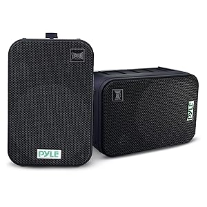 Sistema de altavoces doble impermeable para exteriores - Par de pared resistente a la intemperie de 6,5 pulgadas / C