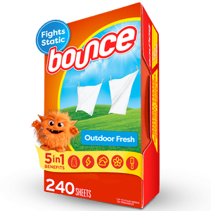 Bounce Hojas suavizantes de telas, aroma fresco para exteriores, 240 unidades