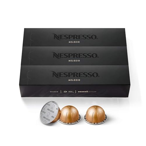 Nespresso Capsules Vertuo, Melozio, café tostado medio, 30 cápsulas de café, B