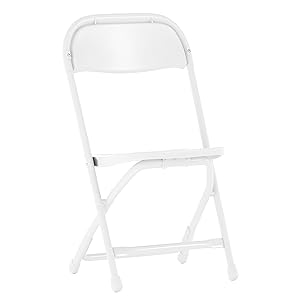 Flash Furniture Silla plegable de plástico blanco para niños