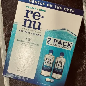 Solución para lentes de contacto Renu, fórmula avanzada, solución multiusos con lente C