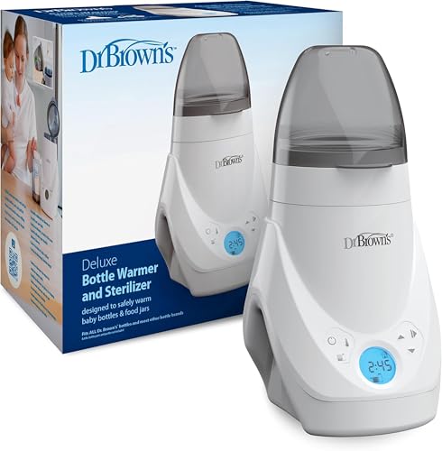 Dr. Brown's Deluxe Calentador y esterilizador de biberones para fórmula, leche materna, un