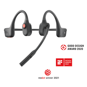 Aftershokz OpenComm Auriculares Bluetooth inalámbricos estéreo de conducción ósea con ruido