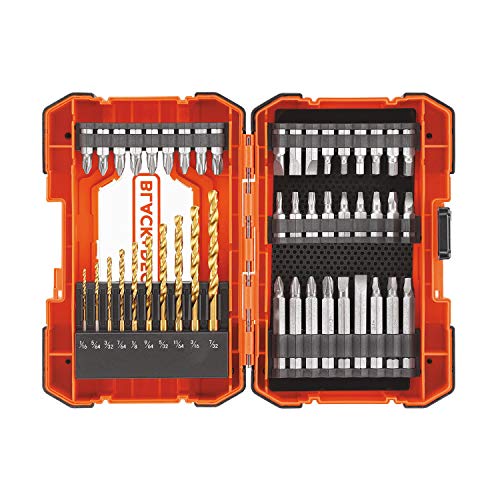 BLACK+DECKER Juego de puntas de destornillador/brocas, 46 piezas (BDA46SDDD)
