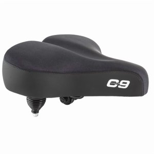 Sillín Sunlite Cloud-9 con suspensión para bicicleta, Cruiser Gel, tricolor negro