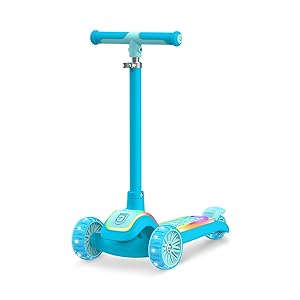 Jetson Halos Patinete iluminado de tres ruedas, vástago y ruedas iluminados, altura A
