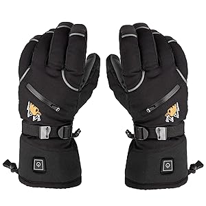 American Mammoth Guantes calefactables para hombres y mujeres - Batería eléctrica calentada Warm Cy