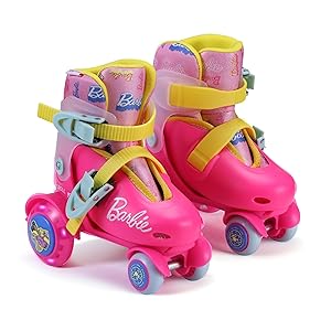 Patines de entrenamiento para niños Barbie: ruedas iluminadas, rodamientos ABEC 5, material de PVC duradero