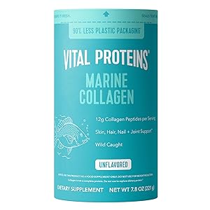 Vital Proteins Suplemento en polvo de péptidos de colágeno marino para piel, cabello, uñas, Joi