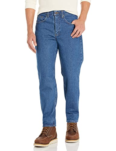 Carhartt 101505 Jean de pierna cónica con cinco bolsillos y ajuste relajado para hombre, Darkstone, 30 x 28