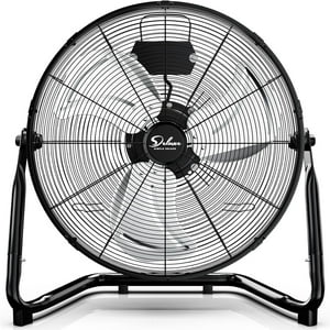 Ventilador de piso simple de lujo, ventiladores industriales de metal de alta velocidad y 3 velocidades,
