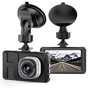 Cámara Dash Cam para coches con cámaras Full HD 1080P de 170 grados súper gran angular,