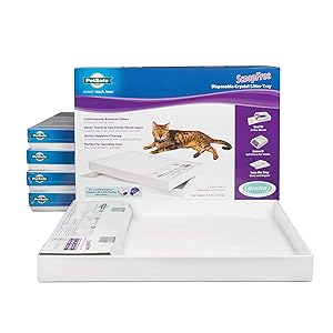 PetSafe ScoopFree Bandeja de arena desechable para gatos de cristal sensible, paquete de 6, 36 lb