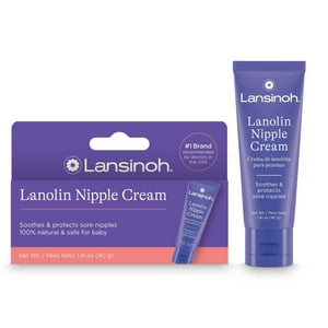 Lansinoh Crema para pezones de lanolina segura para bebés que amamantan, pezones 100% naturales B