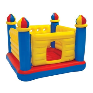 Casa inflable colorida Jump-O-Lene Castle Intex, para 2 niños de 3 a 6 años -