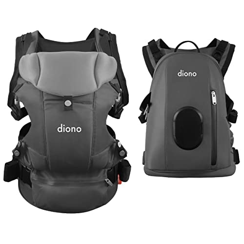 Diono Carus Complete 4-in-1 Baby Carrier with Detachable Backpack, Front Carry &