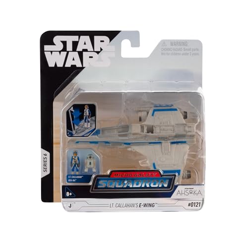 Vehículo Star Wars Micro Galaxy Squadron Lt Callahan's E-Wing Serie 6 de 4,5 pulgadas